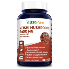 HONGOS REISHI NUSAPURE 3600 MG 300 CAPSULAS VEGETALES MUSHROOM