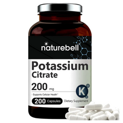 CITRATO DE POTASIO NATUREBELL 200 MG 200 CAPSULAS