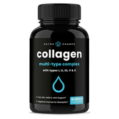 COLAGENO MÚLTIPLE COMPLETO 1650 MG 90 CAPSULAS SIN GMO NUTRACHAMPS