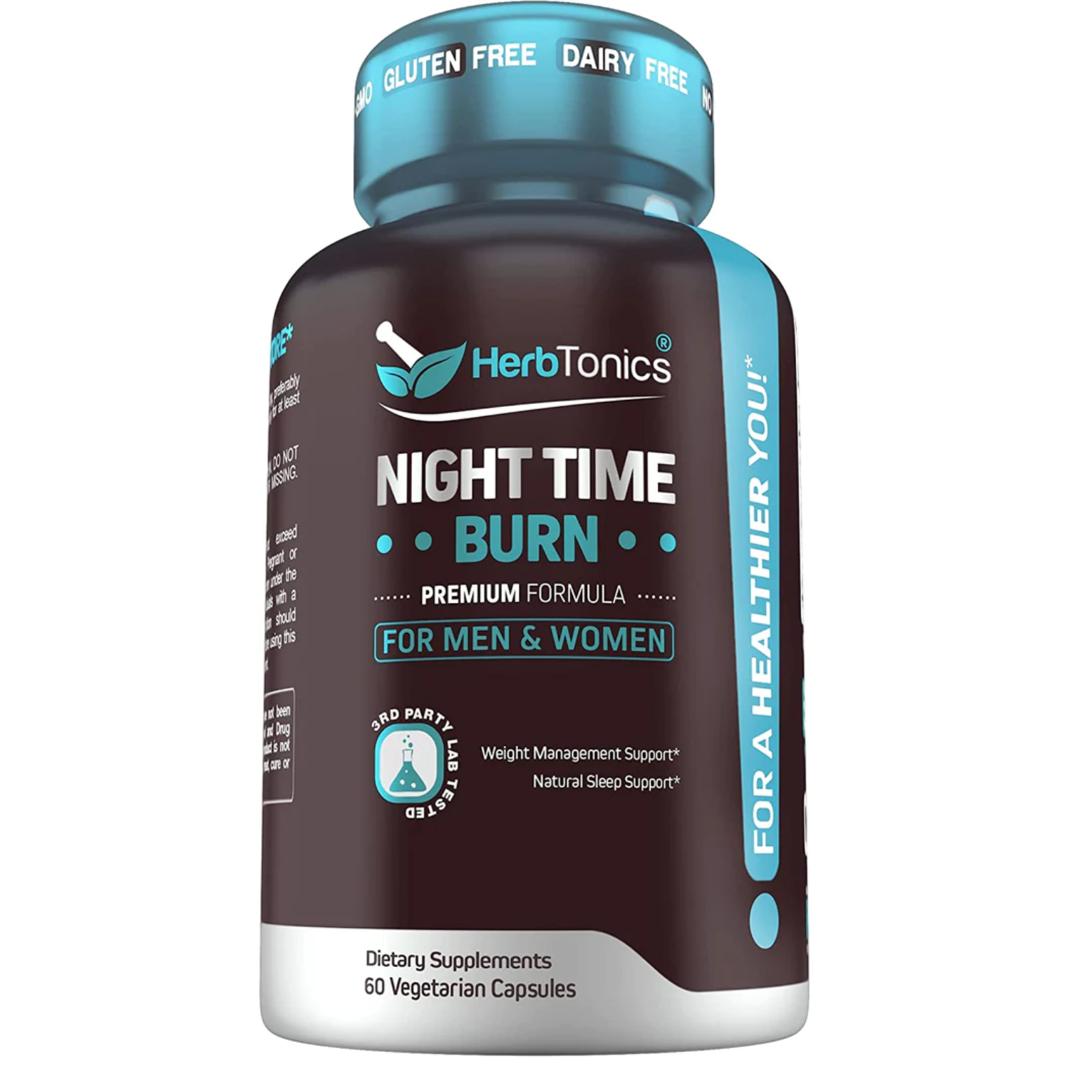 QUEMADURA NOCTURNA 498 MG CON VITAMINA D3 60 CAPSULAS SIN GMO VEGANO HERBTONICS NIGHT TIME BURN