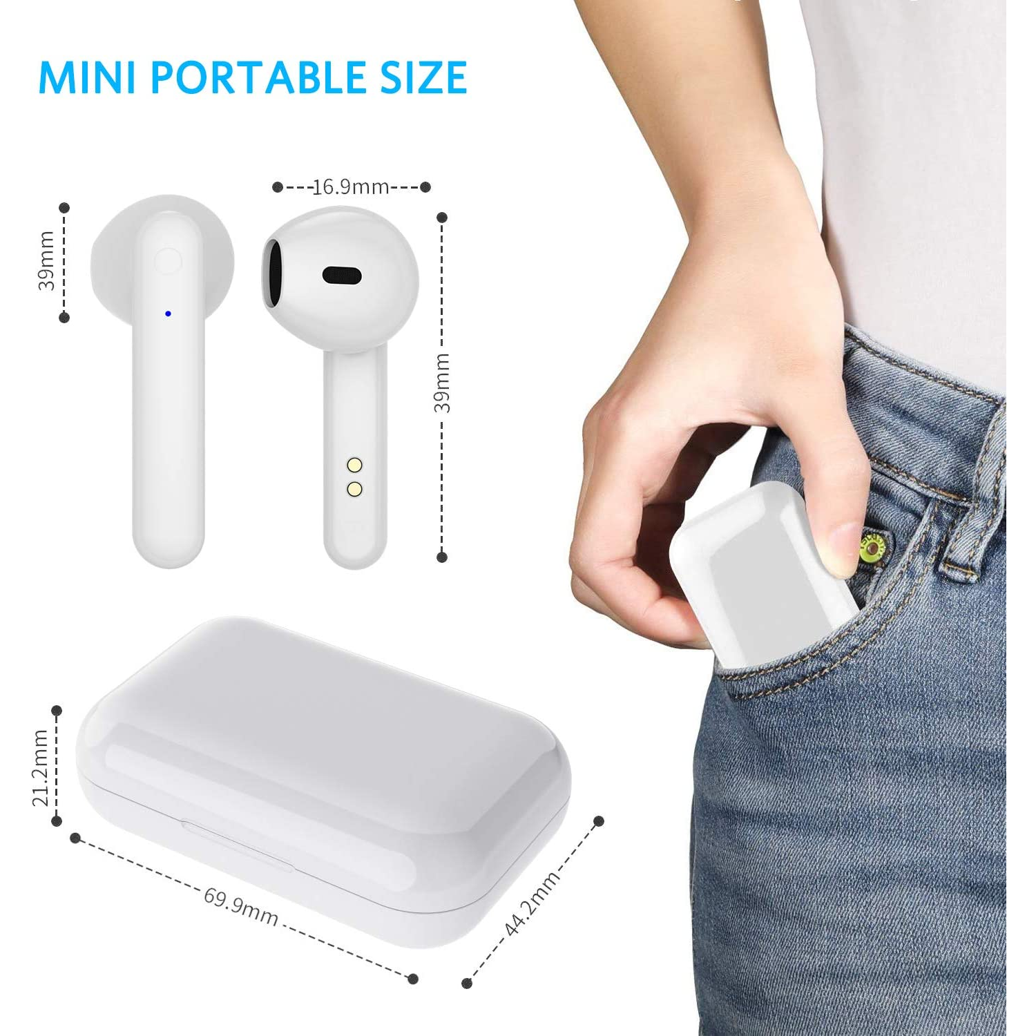 AURICULARES INALÁMBRICOS BLUETOOTH 5.0 AUXIFY K-88 CON MICROFONO TWS