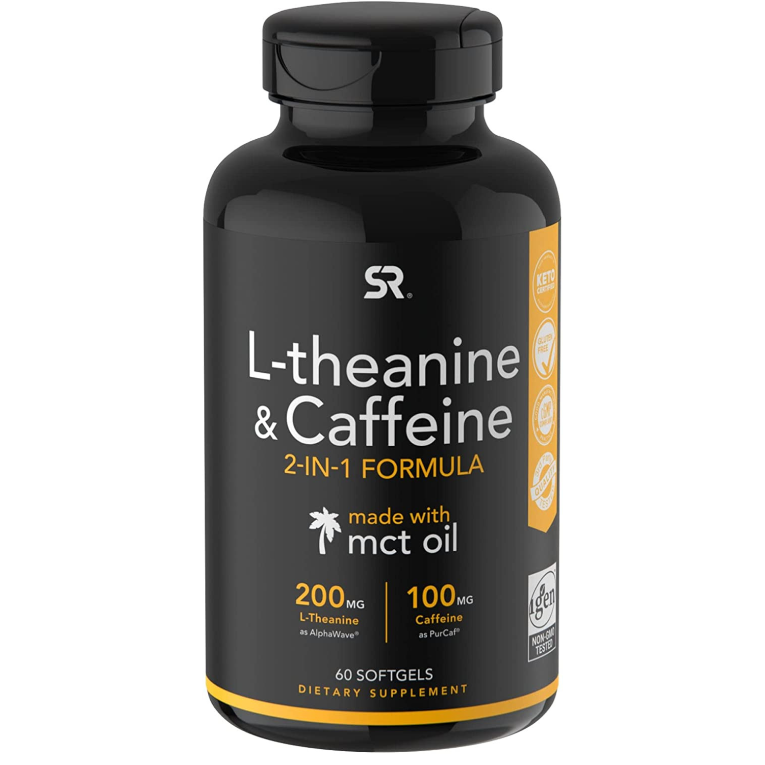 L TEANINA CON CAFEINA 800 MG 60 CAPSULAS BLANDAS SPORTS RESEARCH