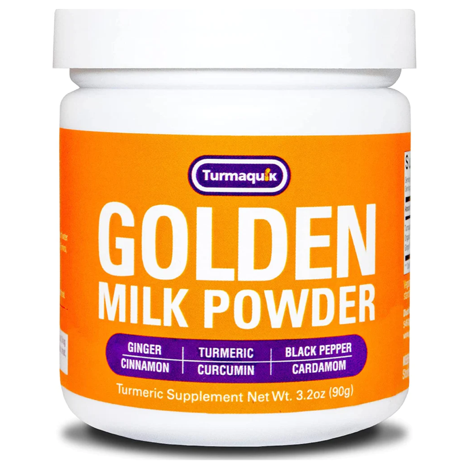 LECHE DORADA EN POLVO CÚRCUMA EN POLVO 1,000 MG 90 G TURMAQUIK GOLDEN MILK TURMERIC POWDER