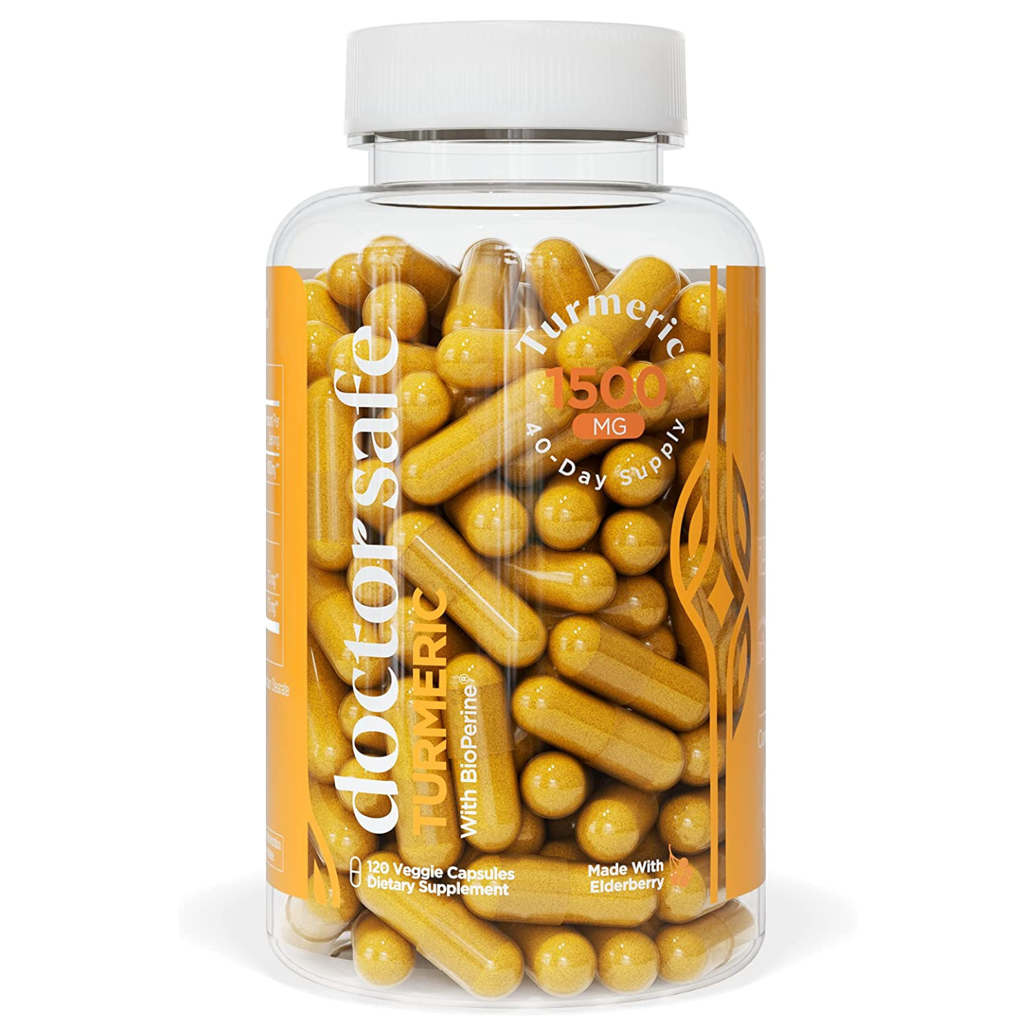 CURCUMA CON BIOPERINA 1500 MG 120 CAPSULAS VEGETALES VEGANO DOCTORSAFE