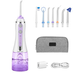 IRRIGADOR DENTAL LIMPIADOR BUCAL LEOMINOR 5 MODOS 7 PUNTAS