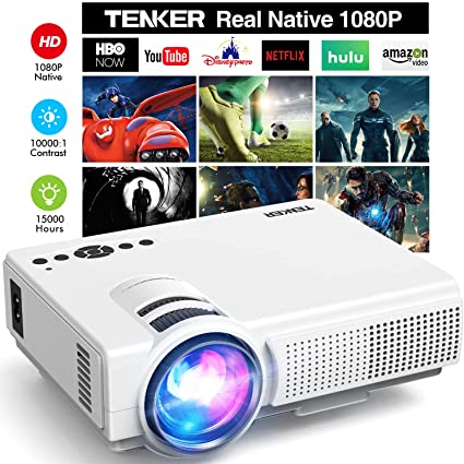 Mini Proyector Portatil Multimedia TENKER 7500 LUMENES Full Hd Cine Ps4