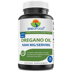 ACEITE DE OREGANO 5,000 MG 180 CAPSULAS BLANDAS SIN GMO BRIEOFOOD