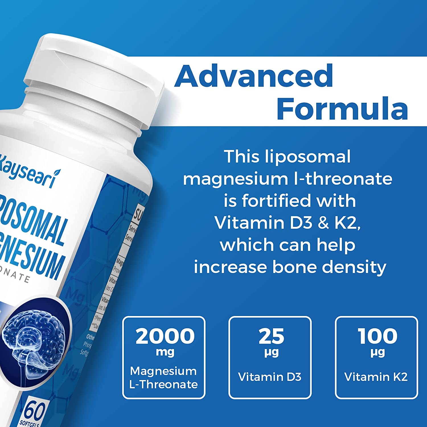 60 Cápsulas L-treonato De Agnesio Con L-teanina Y Apigenina Supleento De Agnesio De 1500 G - Foto 12