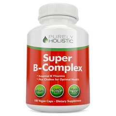 VITAMINA B COMPLEX SUPER COMPLEJO B 180 CAPSULAS PURELY HOLISTIC