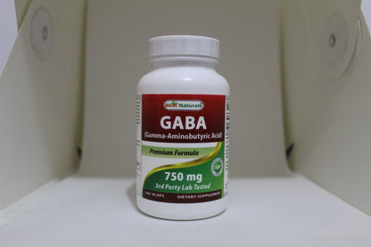 GABA 750 MG 100 CAPSULAS SIN GMO BEST NATURALS