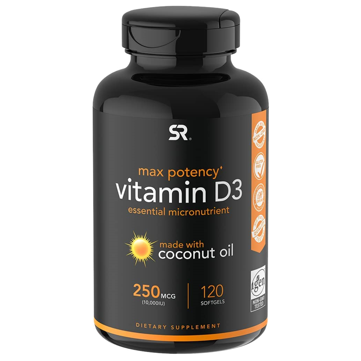 VITAMINA D3 10,000 IU 120 CAPSULAS BLANDAS SPORTS RESEARCH