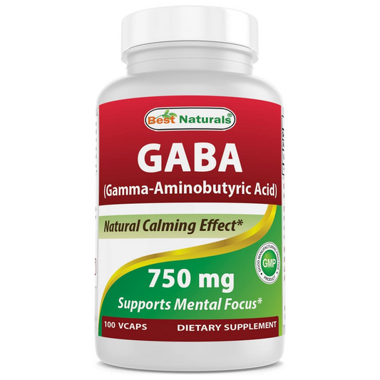 GABA 750 MG 100 CAPSULAS SIN GMO BEST NATURALS