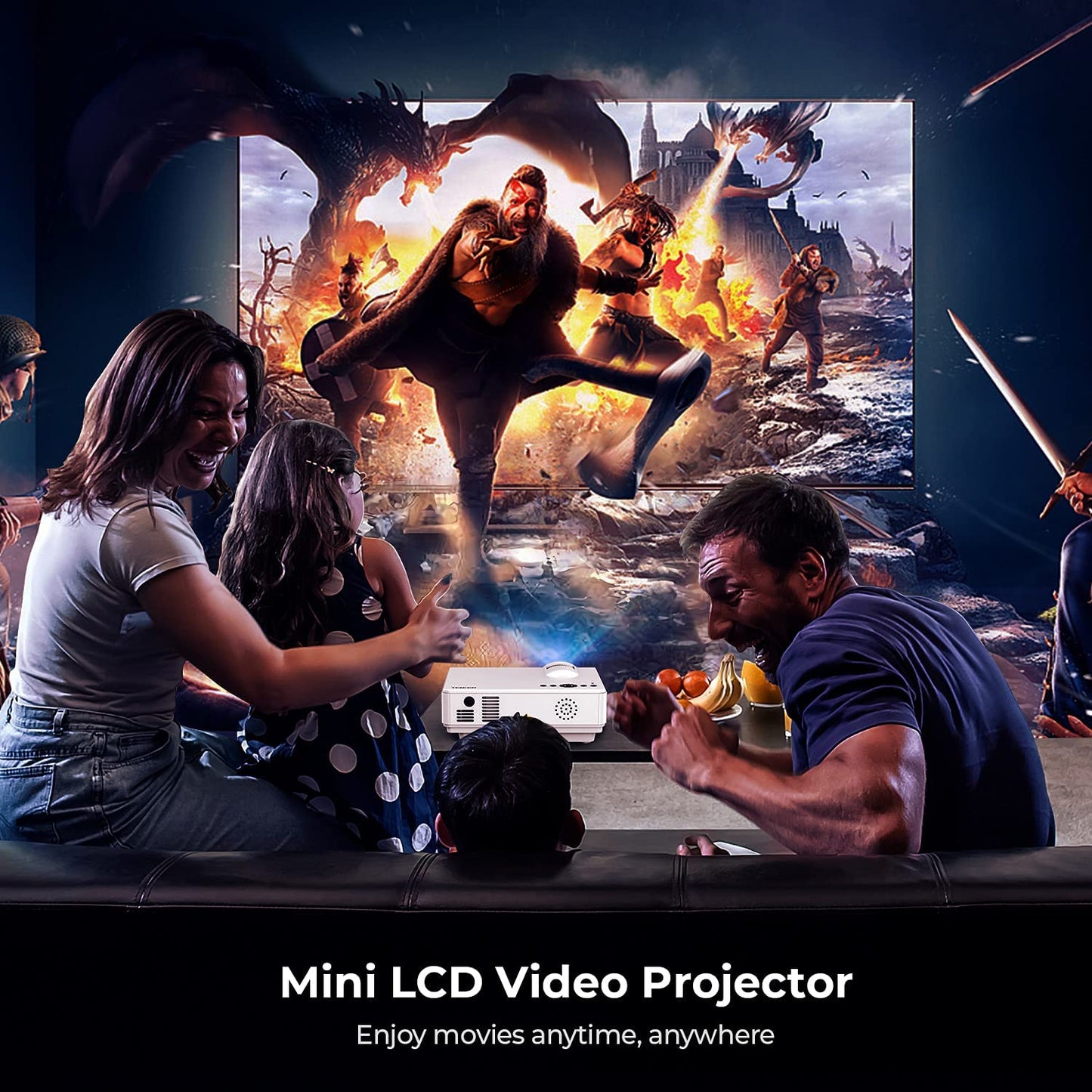 Mini Proyector Portatil Multimedia TENKER 7500 LUMENES Full Hd Cine Ps4