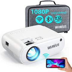 MINI PROYECTOR PORTATIL MULTIMEDIA WIMIUS W2 CON WIFI 6500 LUMENES 250 PULGADAS