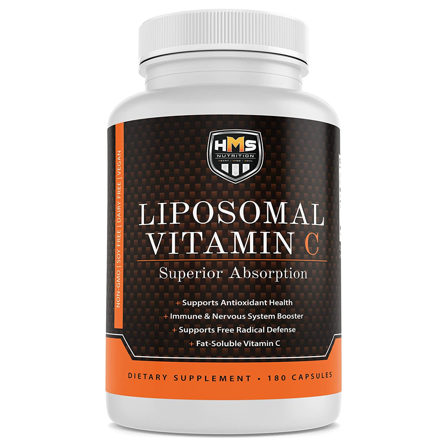 VITAMINA C LIPOSOMAL 1,600 MG 180 CAPSULAS HMS NUTRITION