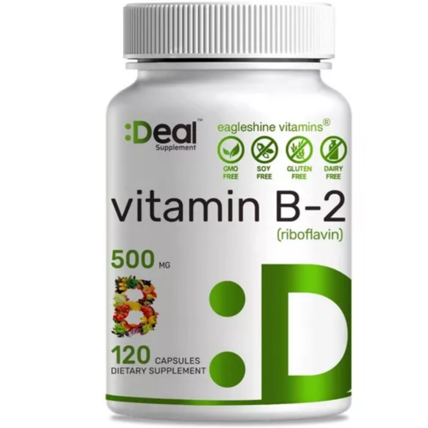 VITAMINA B2 DEAL 500 MG 120 CAPSULAS SIN GMO