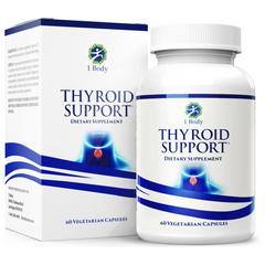 SOPORTE PARA TIROIDES  930 MG CON TIROSINA 300 MG 60 CAPSULAS VEGANO SIN GMO IBODY THYROID SUPPORT WITH TYROSINE