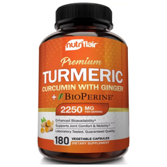 CURCUMA CON JENGIBRE 2250 MG 180 CAPSULAS VEGETALES NUTRIFLAIR TURMERIC WITH GINGER