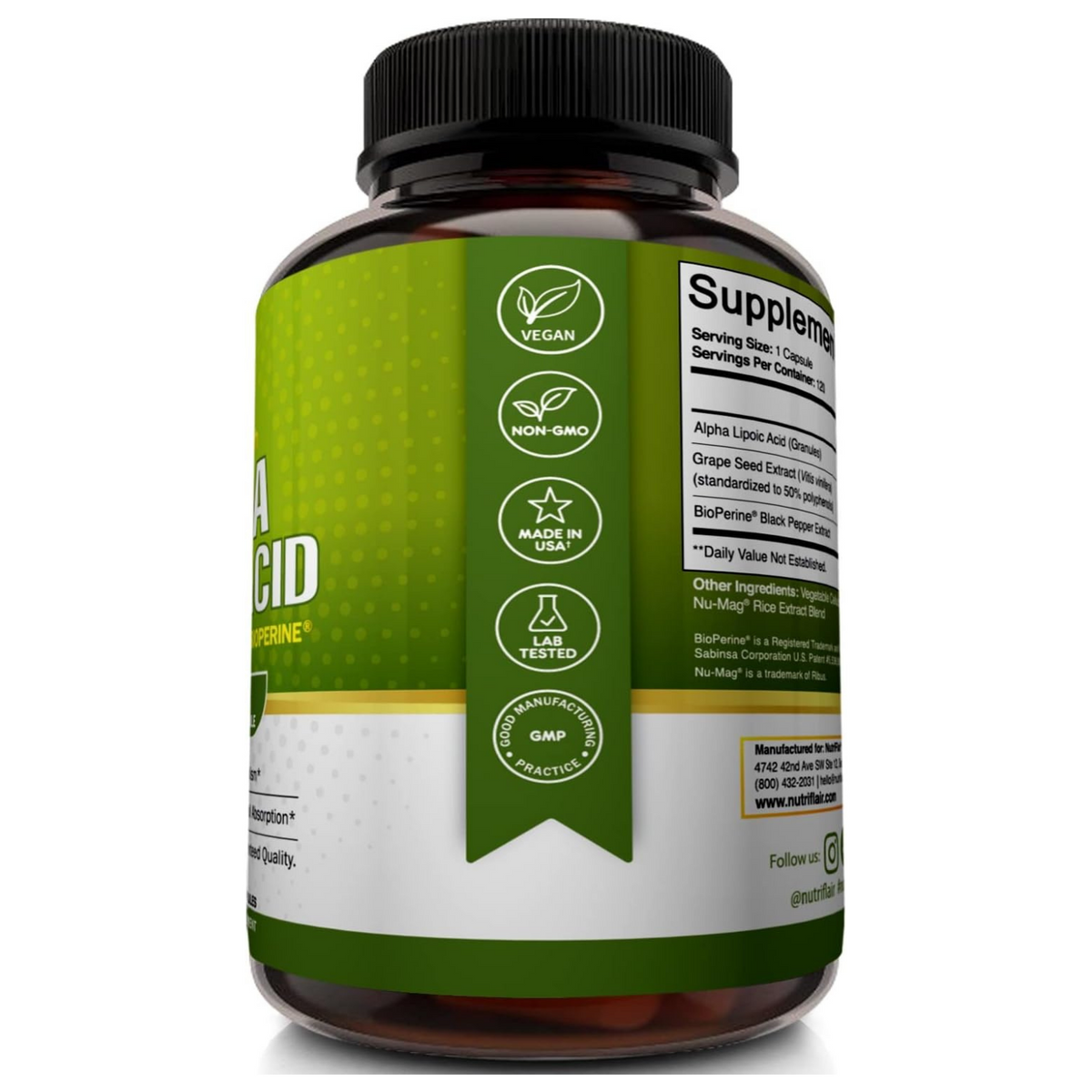KOS Acido Alfa Lipoico Integratore Alimentare 60 Capsule KOS Acido Alfa Lipoico Integratore Alimentare 60 Capsule