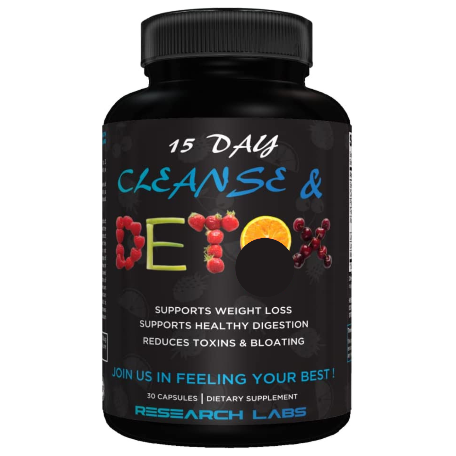 CLEANSE DETOX 1179 MG (HOJA DE SENNA 285 MG + CASCARA SAGRADA BRAK 300 MG + POLVO DE CÁSCARA DE PSYLLIUM 300 MG) 30 CAPSULAS RESEARCH LABS