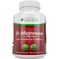 D MANOSA 1300 MG CON HIBISCO 100 MG Y CRANBERRY 50 MG 240 CAPSULAS SIN GMO VEGANO PURELY HOLISTIC