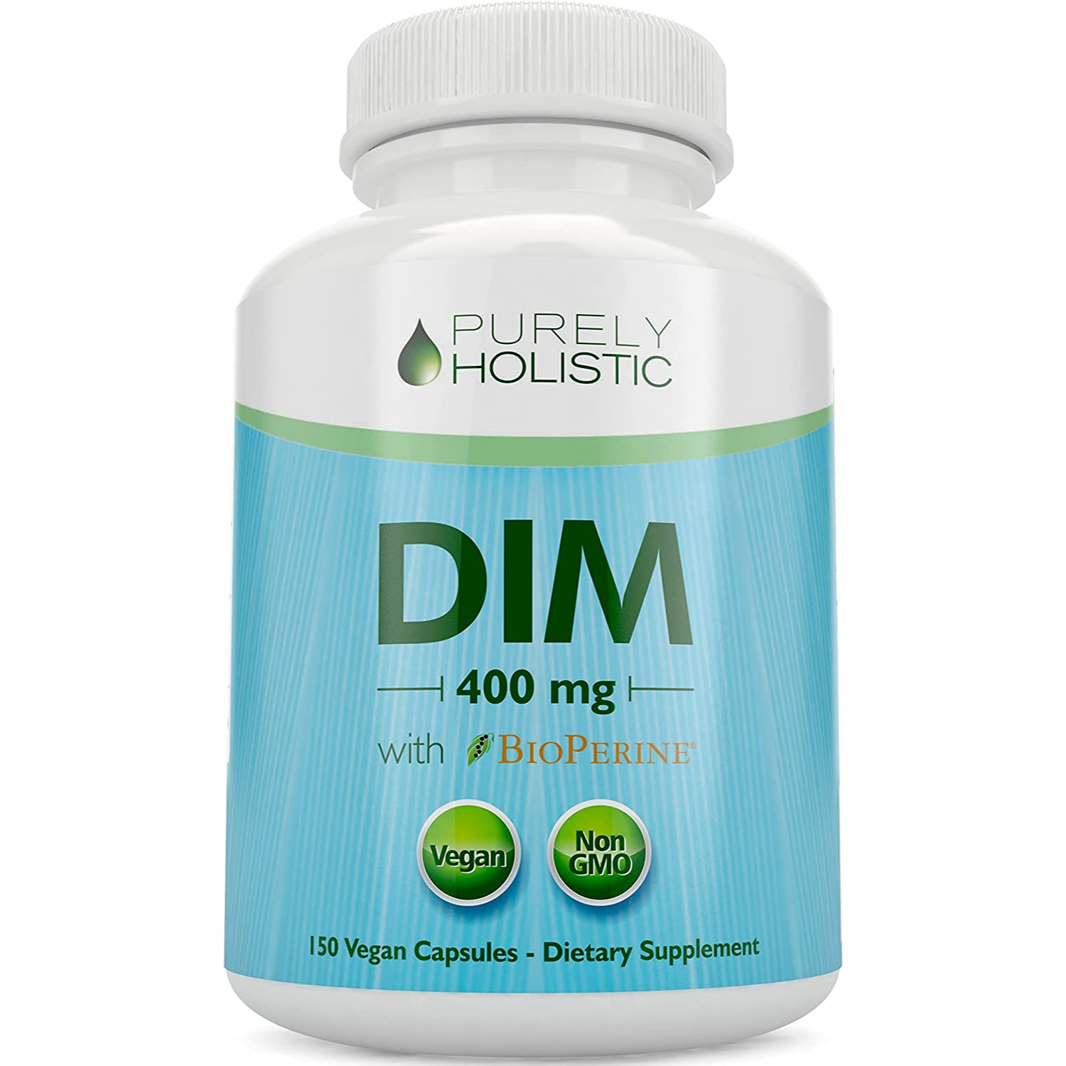 DIM 400 MG CON BIOPERINA 5 MG 150 CAPSULAS PURELY VEGANO SIN GMO HOLISTIC