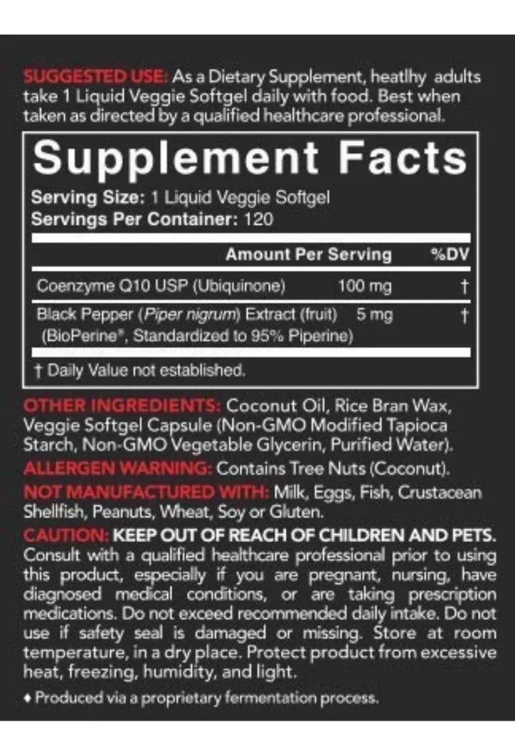 COENZIMA Q10 100 MG UBIQUINOL COQ10 120 CAPSULAS BLANDAS VEGANO SPORTS RESEARCH