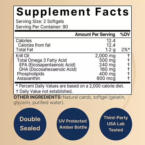 KRILL OIL ANTARCTIC 2000 MG 180 CAPSULAS BLANDAS NATUREBELL