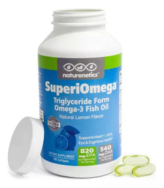 FISH OIL OMEGA 3 2,500 MG CON EPA 820 MG Y DHA 540 MG  180 CAPSULAS BLANDAS SIN GMO NATURENETICS