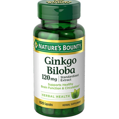 GINKGO BILOBA 120 MG 100 CAPSULAS NATURES BOUNTY