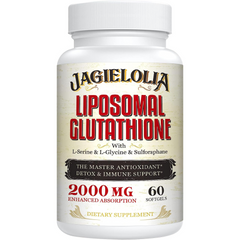 LIPOSOMAL GLUTATHIONE  GLUTATIÓN LIPOSÓMICA  2000MG 60 CAPSULAS BLANDAS SIN GMO JAGIELOLIA