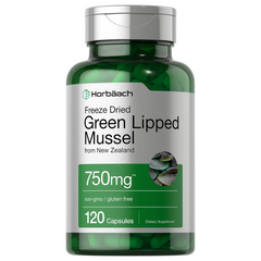 MEJILLÓN DE LABIOS VERDES HORBAACH 750 MG 120 CAPSULAS SIN GMO GREEN LIPPED MUSSEL