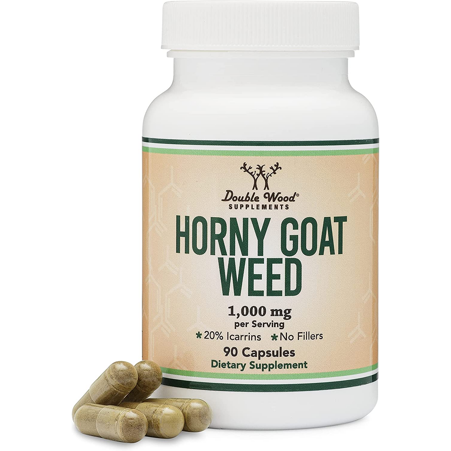 HORNY GOAT WEED 1000 MG 90 CAPSULAS DOUBLE WOOD SUPPLEMENTS