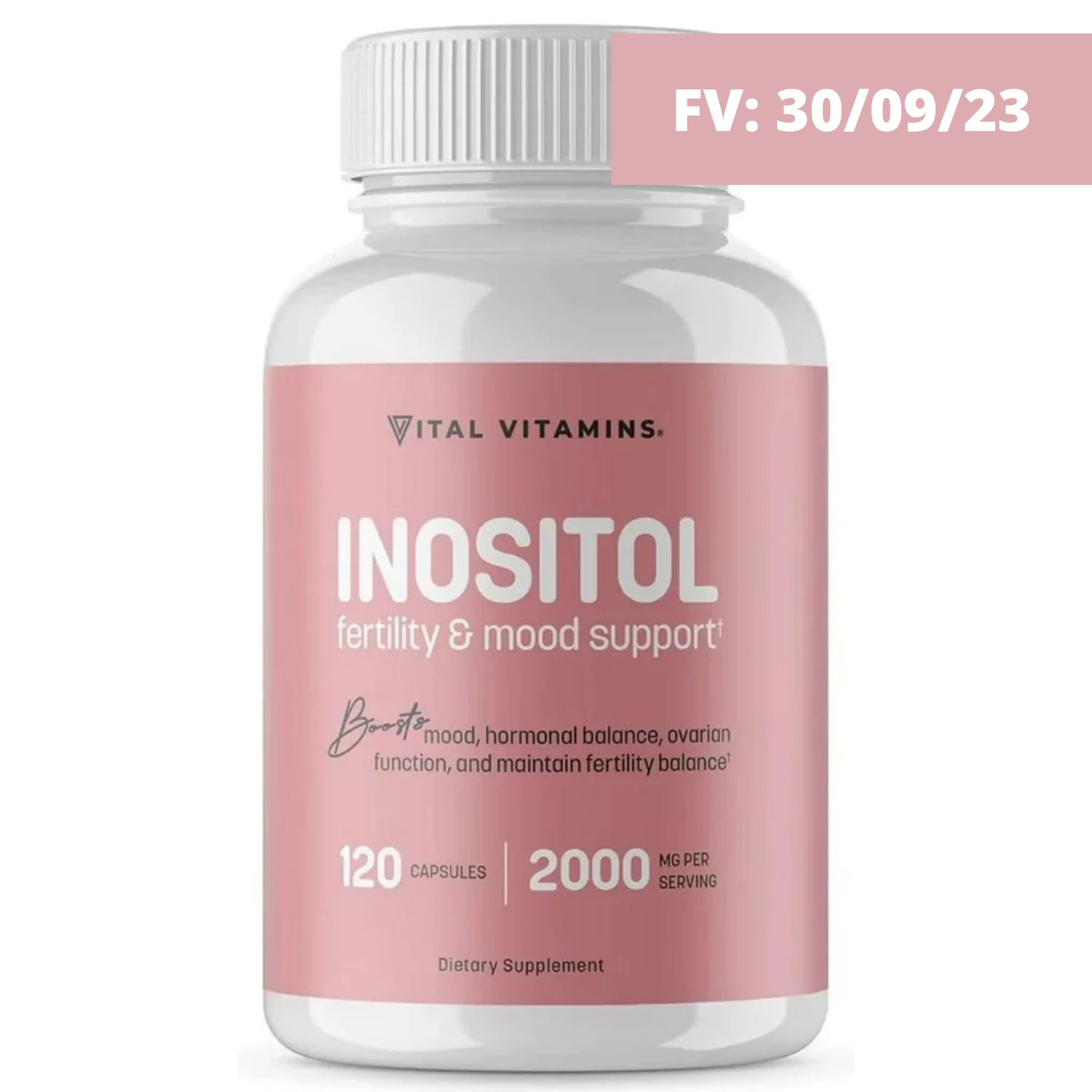 MYO INOSITOL 2000 MG 120 CAPSULAS SIN GMO VEGANO VITAL VITAMINS