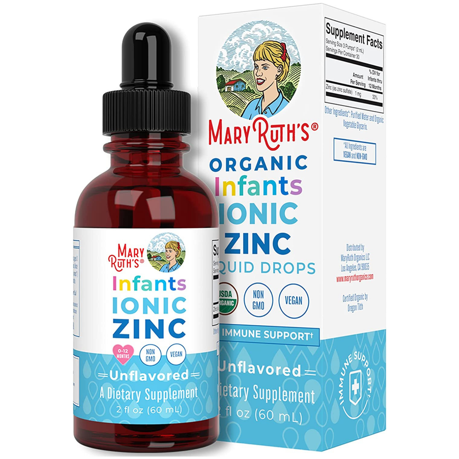 ZINC IÓNICO INFANTIL  60 ML SIN GMO VEGANO MARY RUTH´S