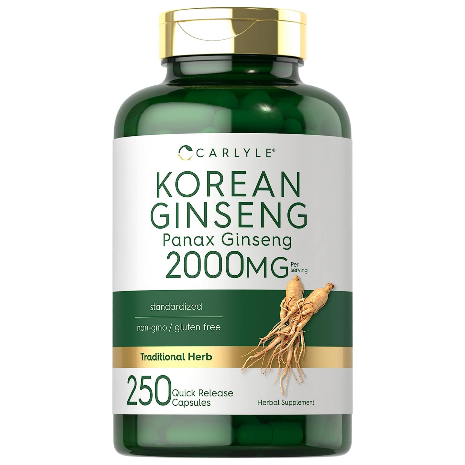 GINSENG COREANO ROJO  2,000 MG 250 CAPSULAS CARLYLE