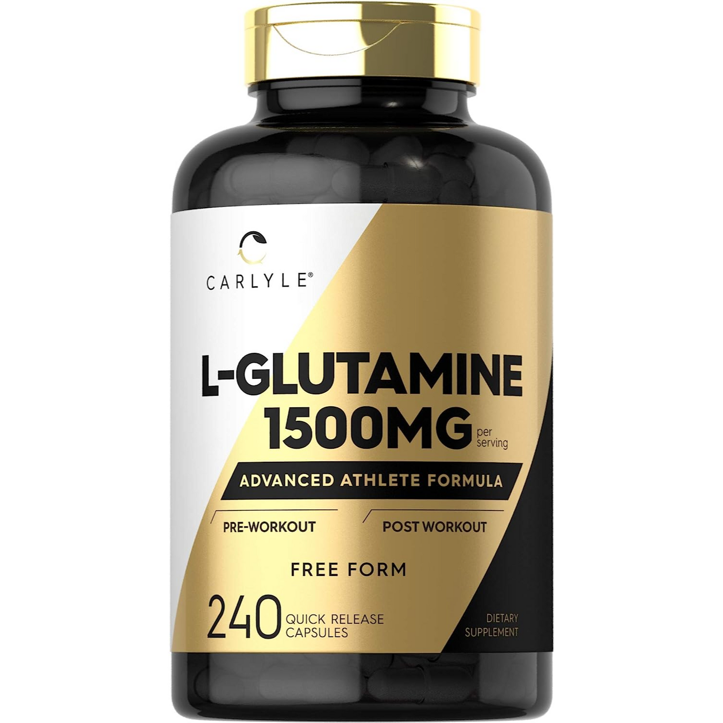 GLUTAMINE GLUTAMINA 1,500 MG 240 CAPSULAS SIN GMO CARLYLE