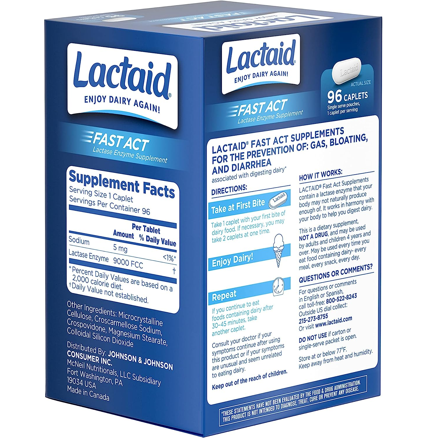 LACTAID  96 CAPSULAS FAST ACT