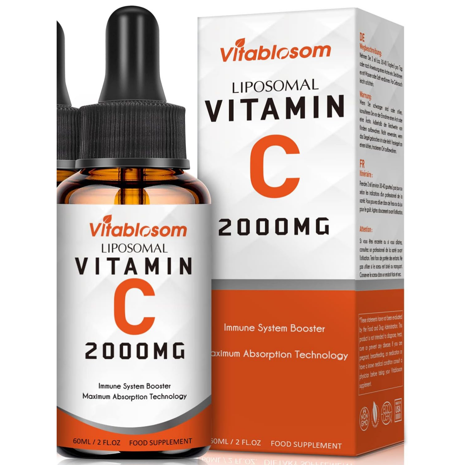 VITAMINA C LIPOSOMAL 2,000 MG 60 ML SIN GMO VITABLOSOM