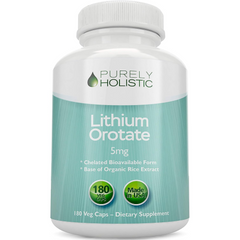 LITIO LITHIUM OROTATE 5 MG 180 CAPSULAS VEGETALES PURELY HOLISTIC