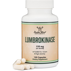 LUMBROKINASE 150 MG 120 CAPSULAS DOUBLE WOOD