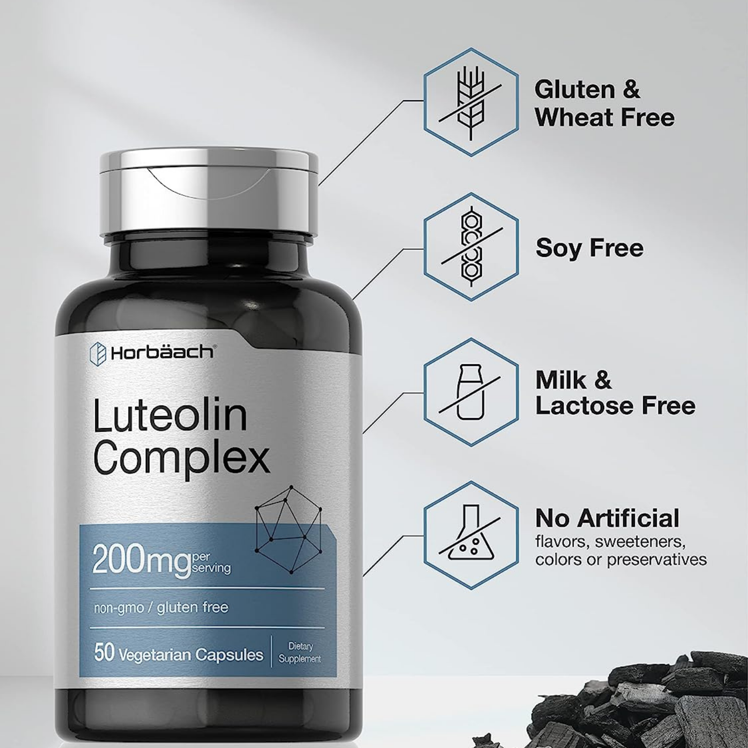 LUTEOLIN COMPLEX COMPLEJO DE LUTEOLINA 200 MG 50 CAPSULAS VEGETALES SI ...