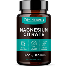 CITRATO DE MAGNESIO  400 MG 180 CAPSULAS VEGETALES VEGANO PHINATURALS