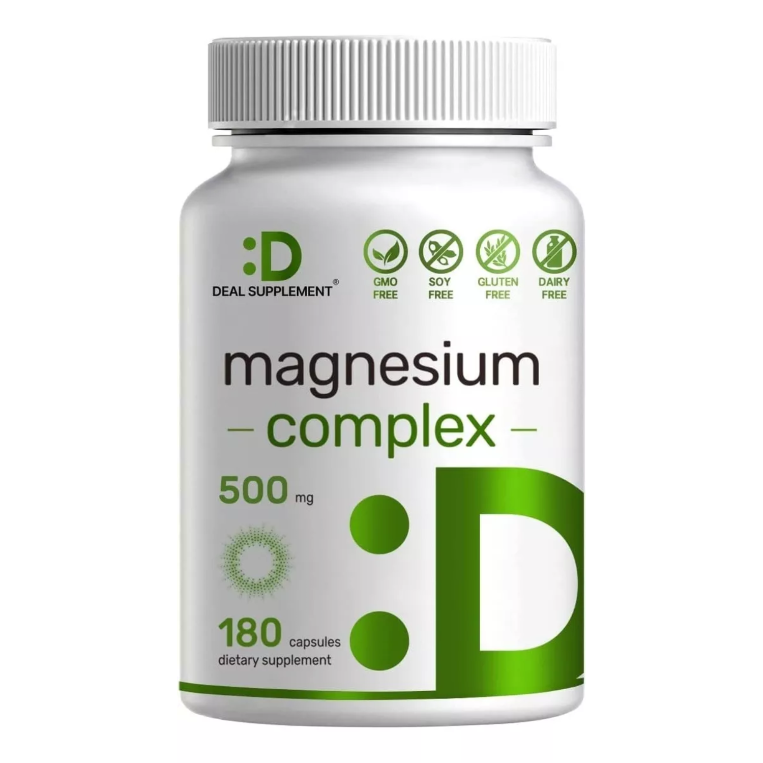 MAGNESIO COMPLEX 5 EN 1 500 MG 180 CAPSULAS SIN GMO DEAL