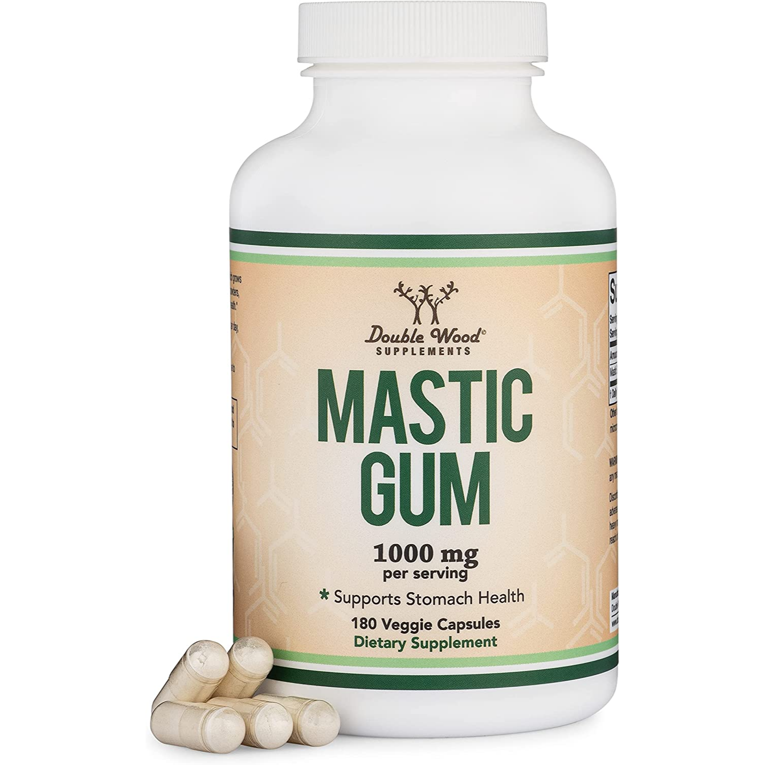 MASTIC GUM 1000 MG 180 CAPSULAS DOUBLE WOOD SUPPLEMENTS