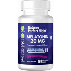 MELATONINA 20MG 180 TABLETAS SUBLINGUALES NATURES PERFECT NIGHT