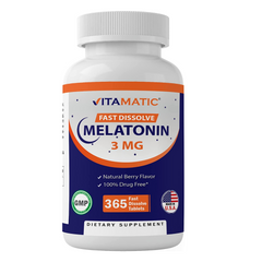 MELATONINA 3 MG 365 TABLETAS SUBLINGUALES SIN GMO VITAMATIC