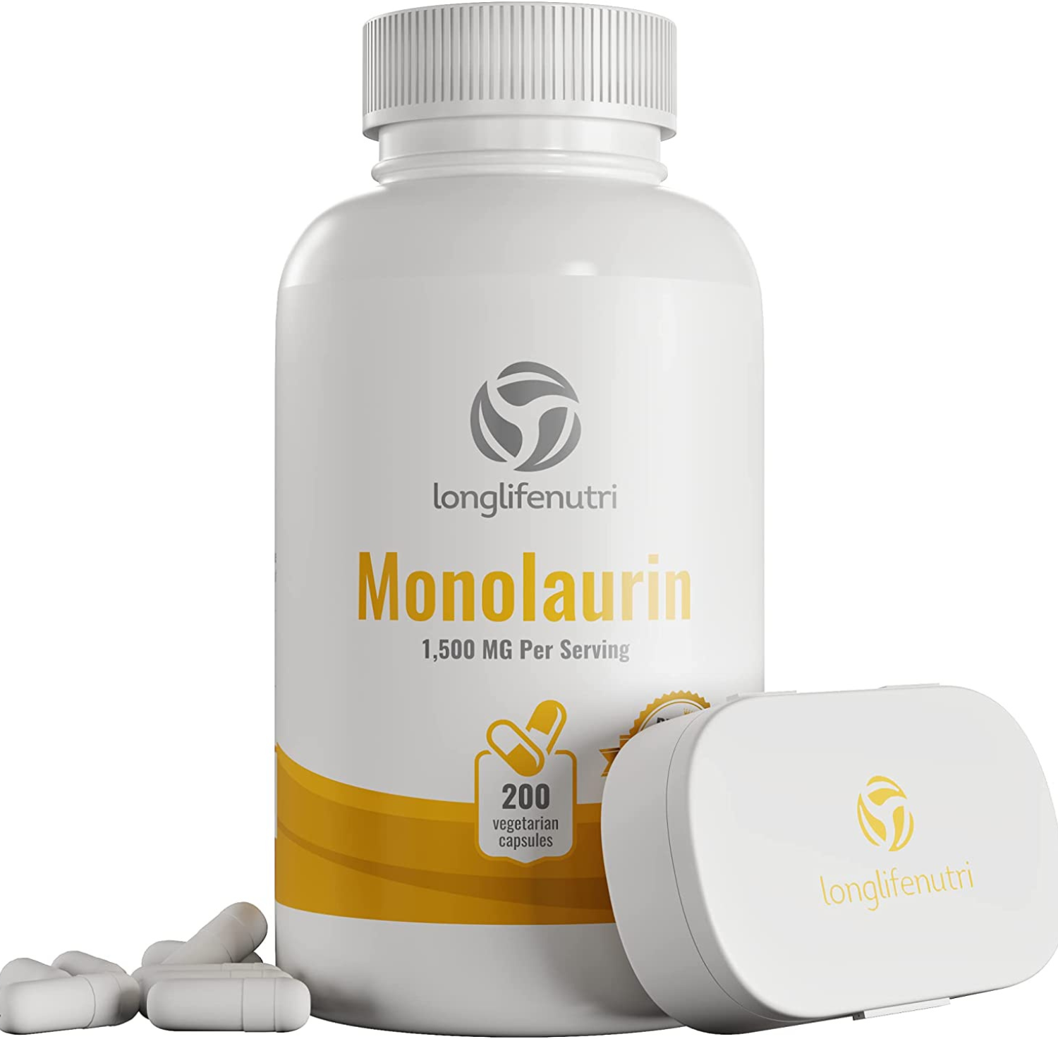 MONOLAURIN MONOLAURINA  1500 MG 200 CAPSULAS LONGLIFENUTRI