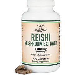 HONGO REISHI DOUBLE WOOD SUPPLEMENTS 1000 MG 300 CAPSULAS MUSHROOM