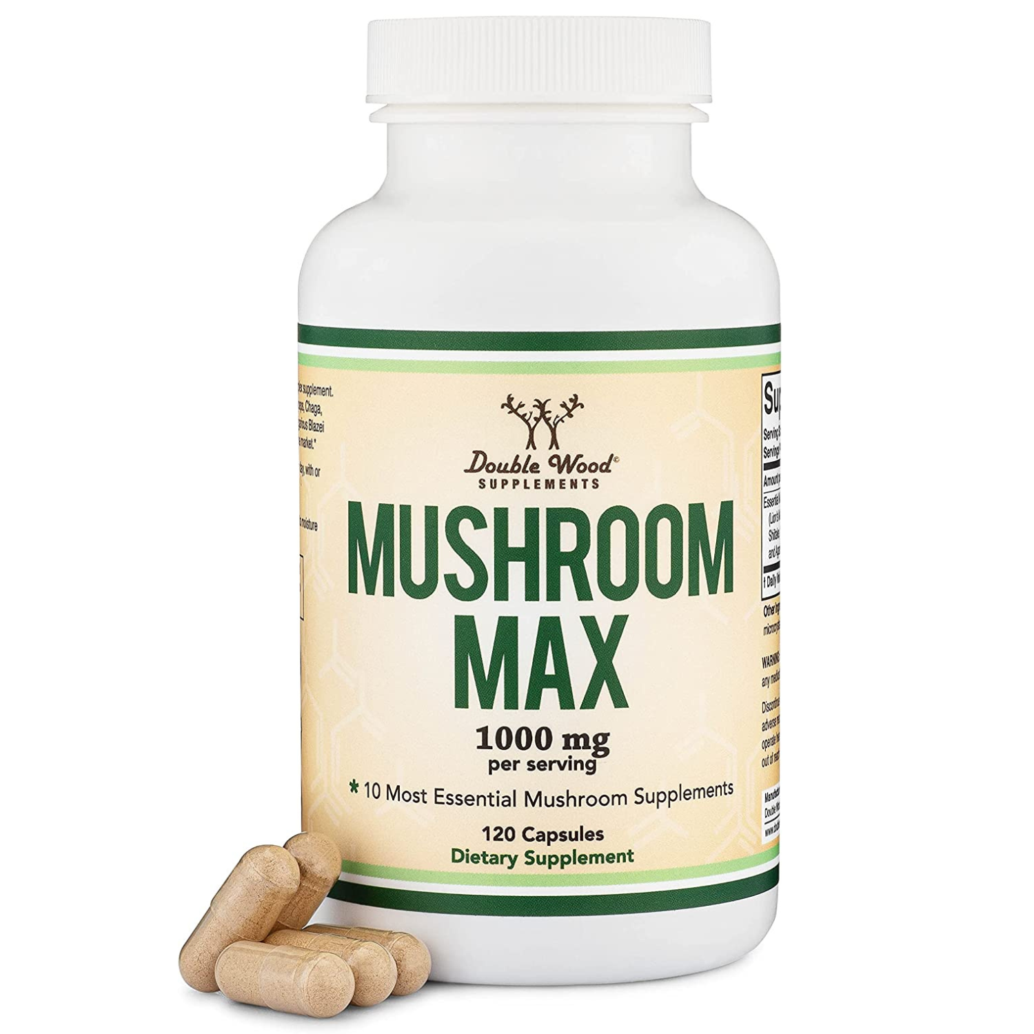 MUSHROOM COMPLEX  1000 MG 120 CAPSULAS DOUBLE WOOD